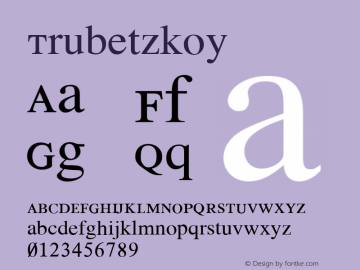 ☞Trubetzkoy Version 1.002 2005;com.myfonts.easy.maccampus.trubetzkoy.regular.wfkit2.version.5Q5v图片样张