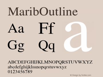 ☞MaribOutline Version 1.000;com.myfonts.easy.maccampus.marib.outline-regular.wfkit2.version.5Q4S图片样张