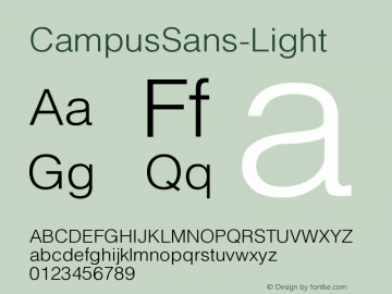 ☞CampusSans-Light Version 2.000; ttfautohint (v1.5);com.myfonts.easy.maccampus.campus-sans.light.wfkit2.version.5Q3u图片样张