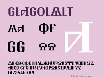 ☞GlagolAlt Version 3.000;com.myfonts.easy.maccampus.glagol.alt.wfkit2.version.5Q4B图片样张