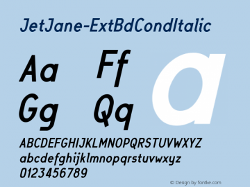 ☞JetJane-ExtBdCondItalic Version 1.00 2021;com.myfonts.easy.ingrimayne.jet-jane.extra-bold-condensed-italic.wfkit2.version.5NWX图片样张