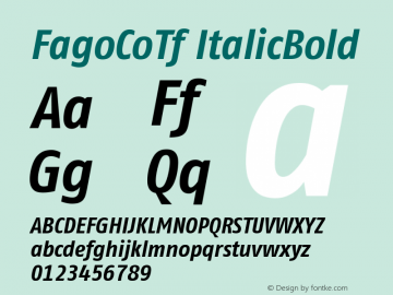 FagoCoTf ItalicBold Version 1.00图片样张