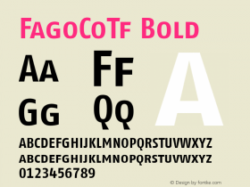 FagoCoTf Bold Version 004.301图片样张