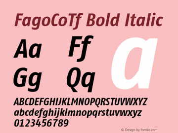 FagoCoTf Bold Italic 001.000图片样张