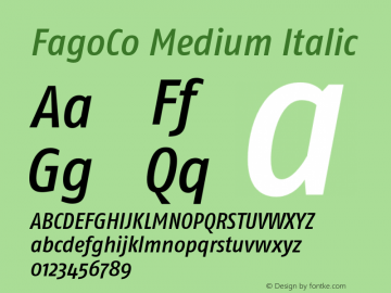 FagoCo Medium Italic 001.000图片样张