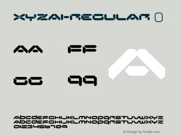 ☞Xyzai-Regular Version 1.004; ttfautohint (v1.5);com.myfonts.easy.typodermic.xyzai.regular.wfkit2.version.5Pf2图片样张