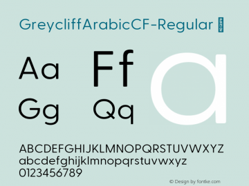 ☞Greycliff Arabic CF Regular Version 2.100;FEAKit 1.0;com.myfonts.easy.connary-fagen.greycliff-arabic-cf.regular.wfkit2.version.5Ph9图片样张