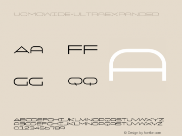 ☞UomoWide-UltraExpanded 1.000;com.myfonts.easy.alphabets-by-chileans-abc.uomo.ultra-expanded.wfkit2.version.5Pxb图片样张