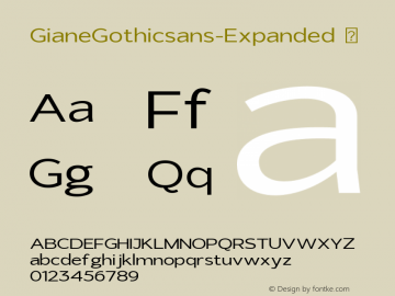 ☞GianeGothicsans-Expanded Version 1.3 Gothic;com.myfonts.easy.xdcreative.giane-gothic-sans.expanded.wfkit2.version.5Pw5图片样张