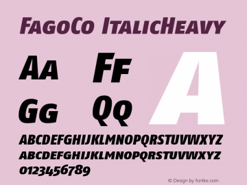 FagoCo ItalicHeavy Version 001.000图片样张