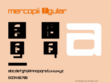 mercopii Regular Version 1.0 Font Sample