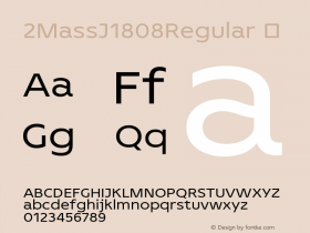 ☞2MassJ1808Regular Version 2.000;com.myfonts.easy.kosinsky.2-mass-j1808.regular.wfkit2.version.5QoX图片样张