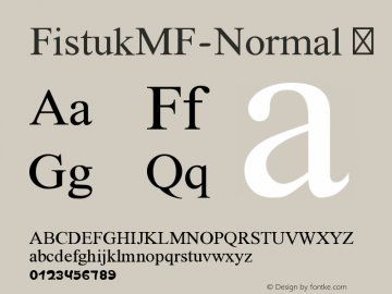 ☞FistukMF Normal Version 2.000; ttfautohint (v1.5);com.myfonts.easy.masterfont.fistuk-mf-inactive.normal.wfkit2.version.3te8图片样张