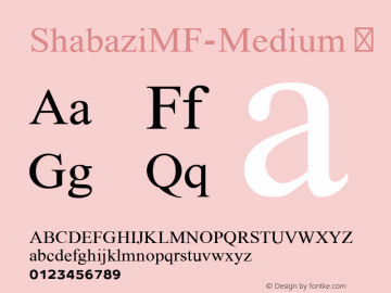 ☞ShabaziMF Medium Version 2.000;com.myfonts.easy.masterfont.shabazi-mf.medium.wfkit2.version.3tfJ图片样张