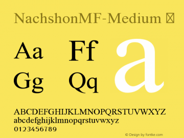 ☞NachshonMF Medium Version 2.000; ttfautohint (v1.5);com.myfonts.easy.masterfont.nachshon-mf.medium.wfkit2.version.3tDt图片样张