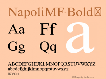 ☞NapoliMF-Bold Version 2.000; ttfautohint (v1.5);com.myfonts.easy.masterfont.napoli-mf.bold.wfkit2.version.3tbA图片样张