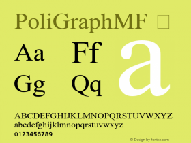 ☞PoliGraphMF Version 001.001;com.myfonts.easy.masterfont.poligraph-mf-inactive.regular.wfkit2.version.3ucd图片样张