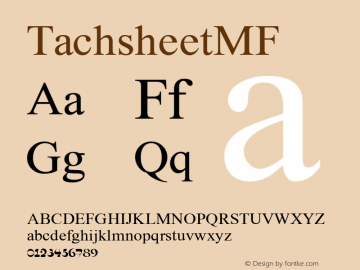 ☞TachsheetMF Version 2.000;com.myfonts.easy.masterfont.tachsheet-mf.regular.wfkit2.version.3ubR图片样张