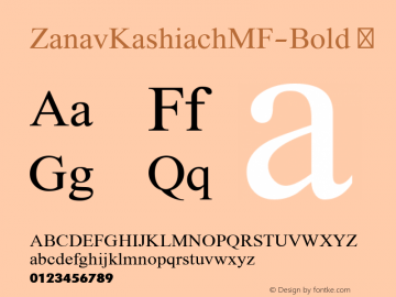 ☞ZanavKashiachMF Bold Version 2.000;com.myfonts.easy.masterfont.zanav-kashiach-mf.bold.wfkit2.version.3uaG图片样张