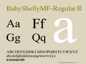 ☞BabyShellyMF Regular Version 2.000;com.myfonts.easy.masterfont.baby-shelly-mf.regular.wfkit2.version.3u9m图片样张