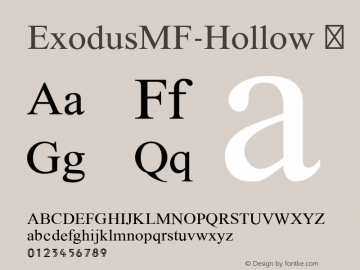 ☞ExodusMF Hollow Version 2.000;com.myfonts.easy.masterfont.exodus-mf-inactive.hollow.wfkit2.version.3u8M图片样张