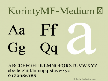 ☞KorintyMF Medium Version 2.000;com.myfonts.easy.masterfont.korinty-mf-inactive.medium.wfkit2.version.3u8P图片样张