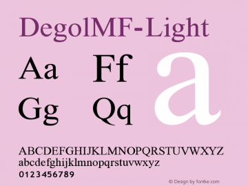 ☞DegolMF-Light Version 1.000; ttfautohint (v1.5);com.myfonts.easy.masterfont.degol-mf.light.wfkit2.version.3u1m图片样张