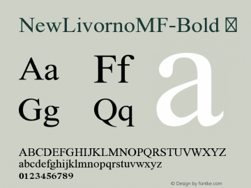 ☞NewLivornoMF Bold Version 2.000; ttfautohint (v1.5);com.myfonts.easy.masterfont.new-livorno-mf.bold.wfkit2.version.3u8N图片样张