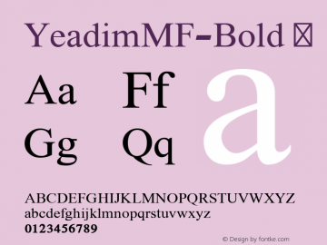 ☞YeadimMF Bold Version 2.000;com.myfonts.easy.masterfont.yeadim-mf.bold.wfkit2.version.3u8L图片样张