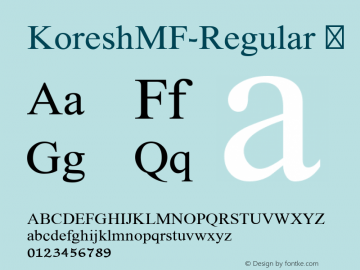 ☞KoreshMF Regular Version 2.000;com.myfonts.easy.masterfont.koresh-mf.regular.wfkit2.version.3udu图片样张