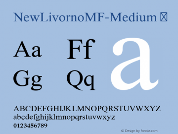 ☞NewLivornoMF Medium Version 2.000;com.myfonts.easy.masterfont.new-livorno-mf.medium.wfkit2.version.3udA图片样张