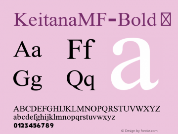 ☞KeitanaMF Bold Version 2.000; ttfautohint (v1.5);com.myfonts.easy.masterfont.keitana-mf.bold.wfkit2.version.3u83图片样张