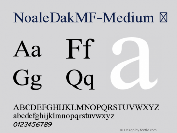 ☞NoaleDakMF Medium Version 1.000;com.myfonts.easy.masterfont.noale-dak-mf.medium.wfkit2.version.3xDQ图片样张