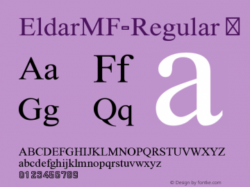 ☞EldarMF Regular 3.0; ttfautohint (v1.5);com.myfonts.easy.masterfont.eldar-mf.regular.wfkit2.version.5GFX图片样张