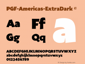 ☞PGF-Americas ExtraDark Version 1.025;hotconv 1.0.109;makeotfexe 2.5.65596;com.myfonts.easy.peggo.pgf-americas.extradark.wfkit2.version.5QoE图片样张