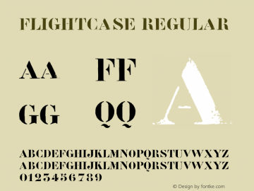 Flightcase Regular 001.000 Font Sample
