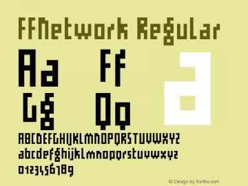 FFNetwork Regular 001.001 Font Sample