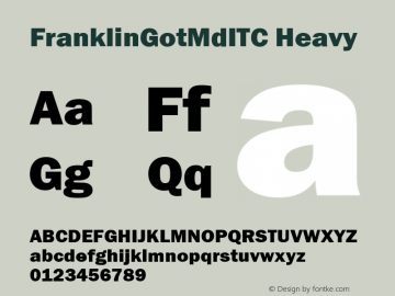 FranklinGotMdITC Heavy Version 001.000图片样张