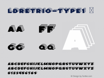 ☞LDRetrio-Type1 001.000;com.myfonts.easy.luxfont.retrio.type-1.wfkit2.version.5N1J图片样张