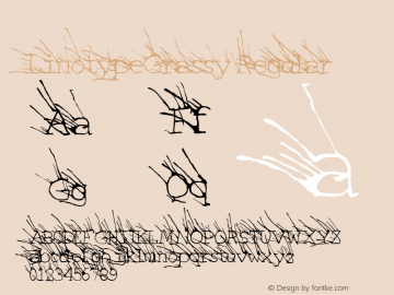 LinotypeGrassy Regular Version 001.001图片样张