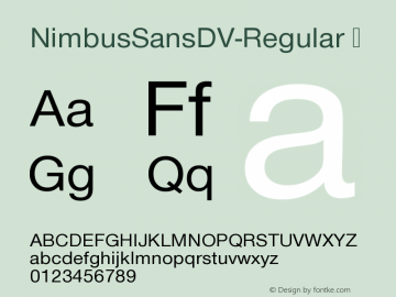 ☞Nimbus Sans DV Version 1.00;com.myfonts.easy.urw.nimbus-sans-devanagari.regular.wfkit2.version.5QUu图片样张