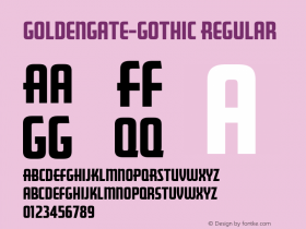 GoldenGate-Gothic Regular 001.000图片样张