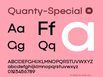 ☞Quanty Special Version 1.00 September 27, 2021, initial release;com.myfonts.easy.slava-antipov.quanty.special.wfkit2.version.5Rdf图片样张