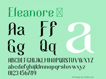 ☞Eleanore Typeface Version 001.000 ; ttfautohint (v1.5);com.myfonts.easy.ikiikowrk.eleanore-typeface.regular.wfkit2.version.5Rdm图片样张