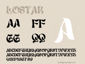 ☞Lostar Version 1.00;August 10, 2021;FontCreator 13.0.0.2675 64-bit; ttfautohint (v1.5);com.myfonts.easy.ergibi-studio.lostar.regular.wfkit2.version.5R4K图片样张