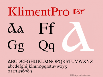 ☞Kliment Pro Version 2.000; ttfautohint (v1.5);com.myfonts.easy.maccampus.kliment.pro.wfkit2.version.5Q3S图片样张