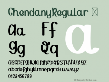 ☞Chendany Version 1.001;Fontself Maker 3.5.2; ttfautohint (v1.5);com.myfonts.easy.wngstd.chendany.regular.wfkit2.version.5PNK图片样张