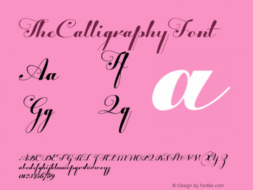 ☞TheCalligraphyFont Version 1.000; ttfautohint (v1.5);com.myfonts.easy.shape-studio.the-calligraphy.regular.wfkit2.version.5Qjs图片样张