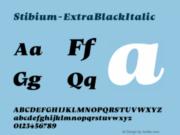 ☞Stibium-ExtraBlackItalic 1.000;com.myfonts.easy.noir-typo.stibium.extra-black-italic.wfkit2.version.5Rjc图片样张