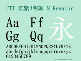 FTT-筑紫B明朝 M FTT 1.3图片样张